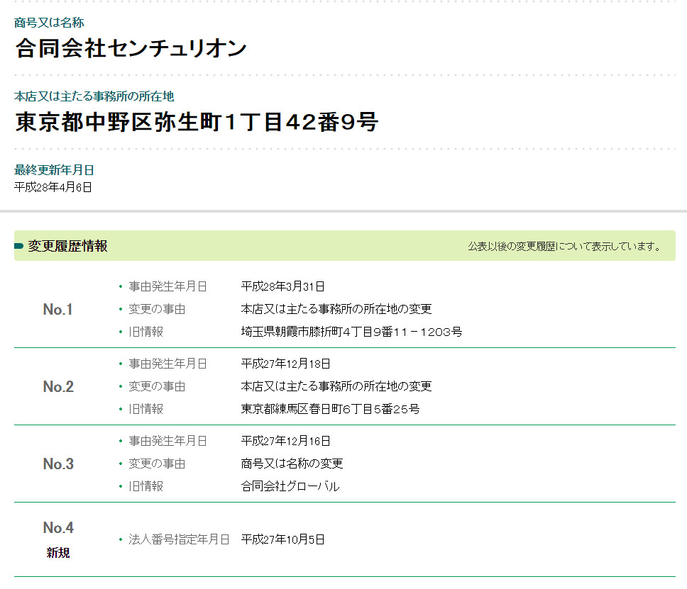 合同会社センチュリオン情報