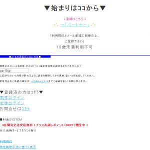 悪質出会い系サイト「パートナー(PARTNER)」のTOP画像