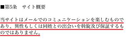出会い系・詐欺サイト　Re:STARTの利用規約5