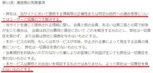 悪質出会い系サイト「symphony(シンフォニー)」の利用規約2