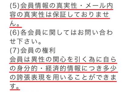 悪質出会い系サイト「アプリル」の利用規約21