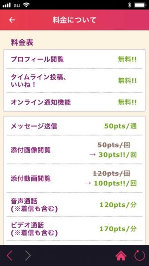ポイント表悪質出会い系アプリ「Embi(艶美)」の料金