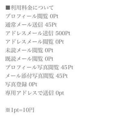 悪質出会い系サイト トリプル(TRIPLE)の料金表