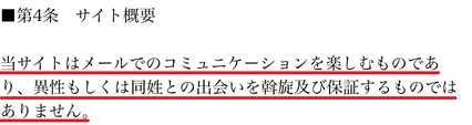 悪質出会い系サイト ダイレクトサーチの利用規約4