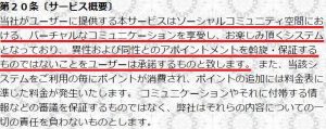悪質出会い系サイト「Executive(エグゼクティブ)」の利用規約3