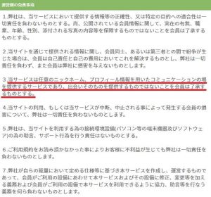 悪質出会い系サイト「Bridge(ブリッジ)」の利用規約2