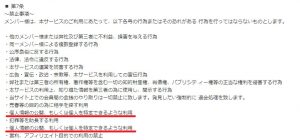 悪質出会い系サイト「Cosmo(コスモ)」の利用規約2