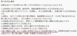 悪質出会い系サイト「HOME(t8u7bymnjrl.cloud)」の利用規約3