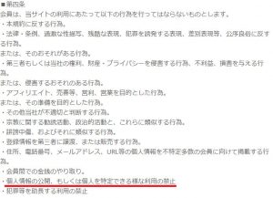 悪質出会い系サイト「SPOT(スポット)」の利用規約1