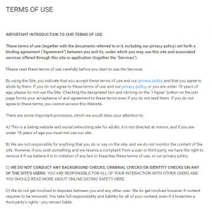 悪質出会い系サイト「shagaholic(シャガホリック)」の利用規約1