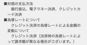 支払い方法のスクリーンショット