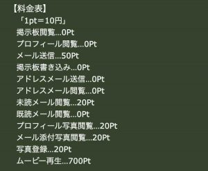出会い系　Numerical Sequence　料金表