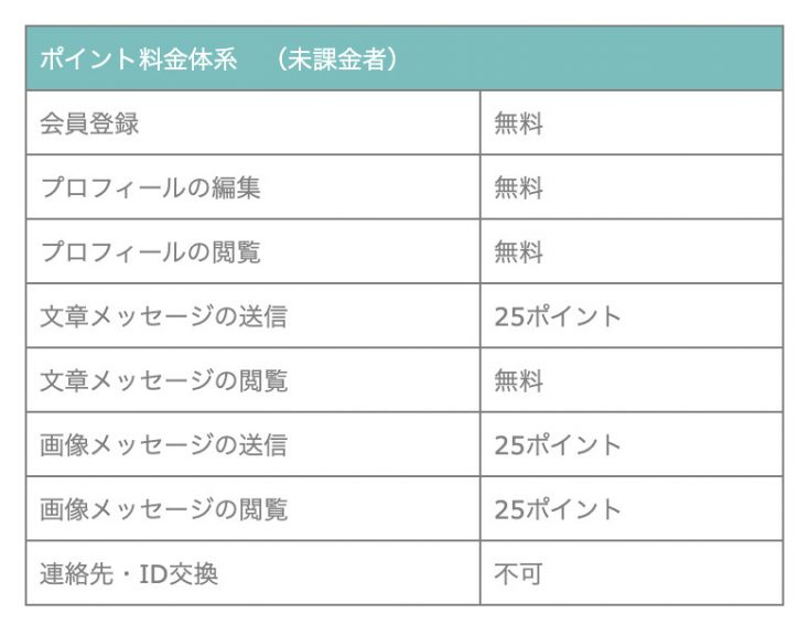 出会い メルティー 料金表