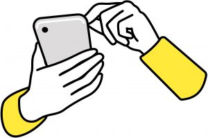 スマホを操作する手