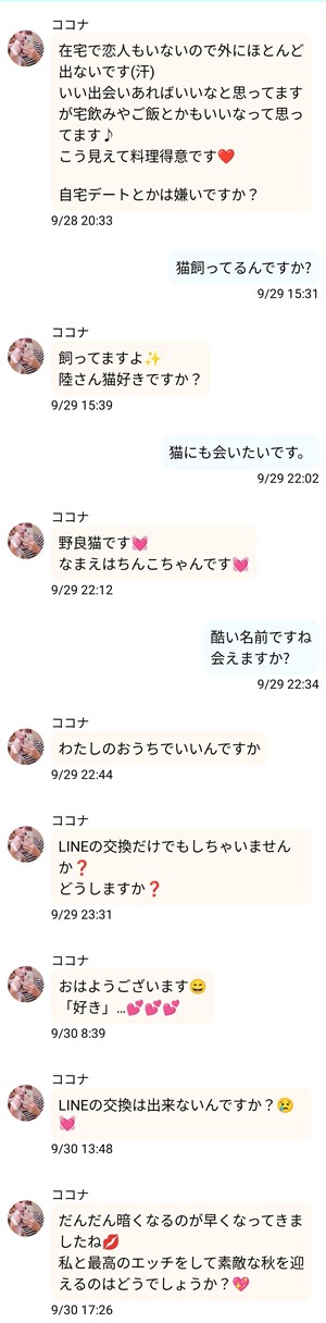 出会い アプリ 年上チャット サクラ ココナ チャット