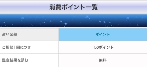消費ポイント一覧