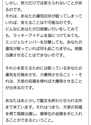 偽鑑定師からのメッセージの一部