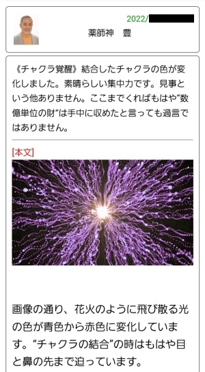 偽鑑定師からのメッセージの一部