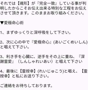 偽鑑定師からのメッセージの一部