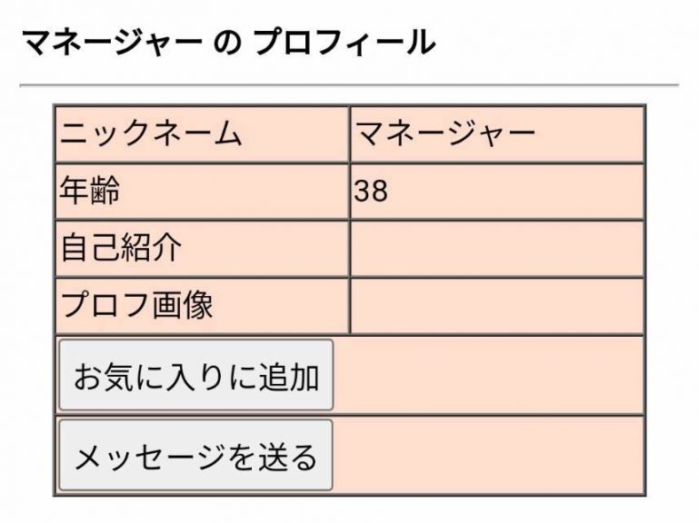 ニックネーム;マネージャー年齢:38自己紹介:空欄プロフ画像:空欄