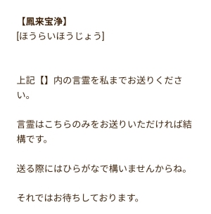 偽鑑定師からのメッセージの一部
