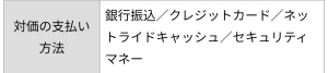 対価の支払い方法