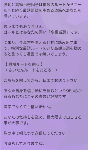 偽鑑定師からのメッセージの一部