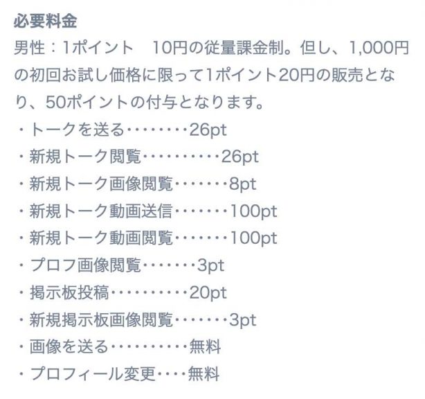 必要料金