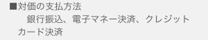 対価の支払方法