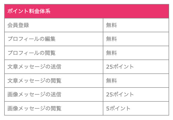 ポイント料金体系