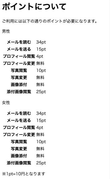 ポイントについて