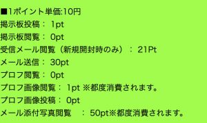 ポイント料金表
