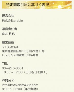 会社概要のスクリーンショット