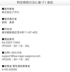 会社概要のスクリーンショット