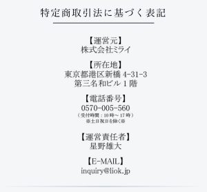 会社概要のスクリーンショット