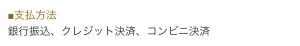 支払い方法の案内のスクリーンショット