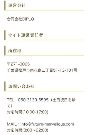 会社概要のスクリーンショット